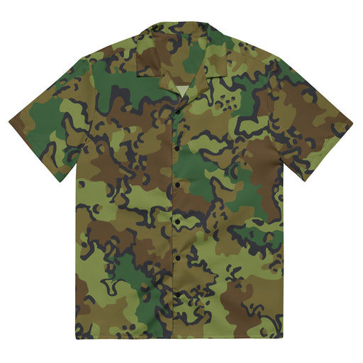 Alaska Chocolate Chip Woodland CAMO Unisex Short-Sleeve Button Shirt - 2XS - Button-Up