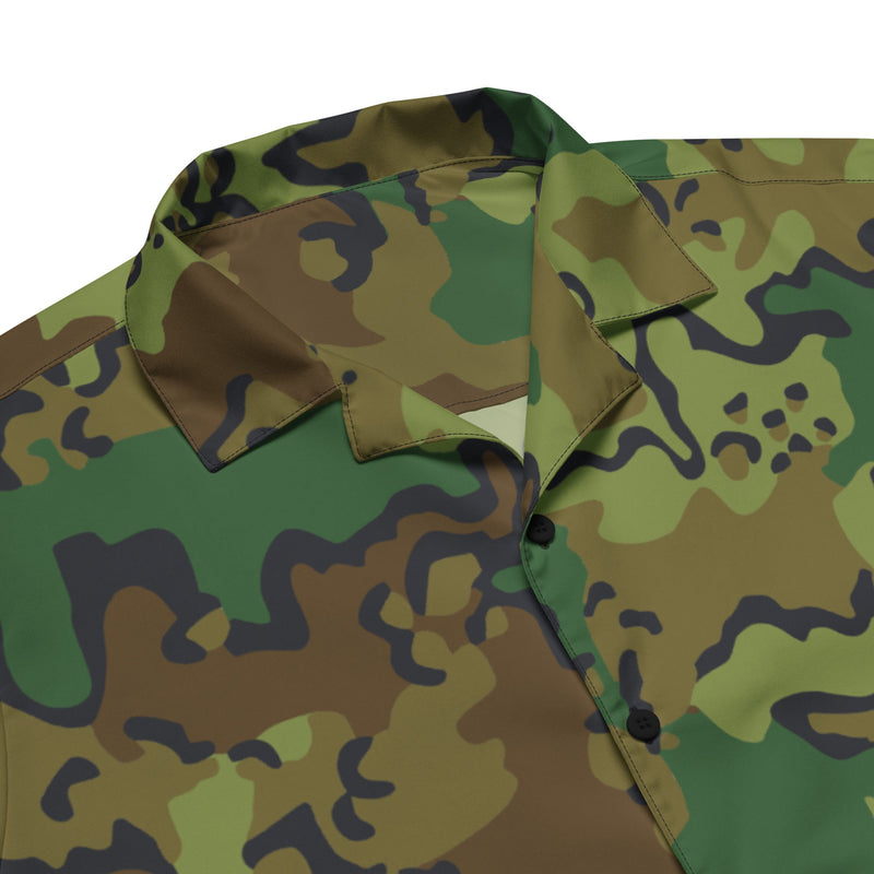Alaska Chocolate Chip Woodland CAMO Unisex Short-Sleeve Button Shirt - Button-Up