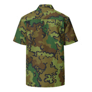 Alaska Chocolate Chip Woodland CAMO Unisex Short-Sleeve Button Shirt - Button-Up