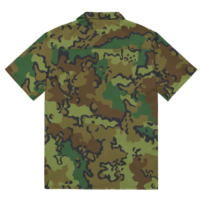 Alaska Chocolate Chip Woodland CAMO Unisex Short-Sleeve Button Shirt - Button-Up