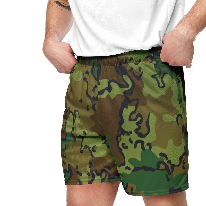 Alaska Chocolate Chip Woodland CAMO Unisex Mesh Shorts