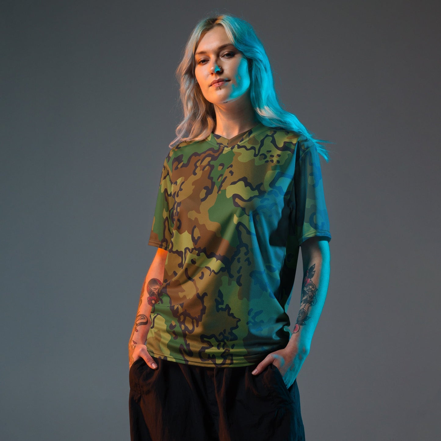 Alaska Chocolate Chip Woodland CAMO Unisex Sports Jersey