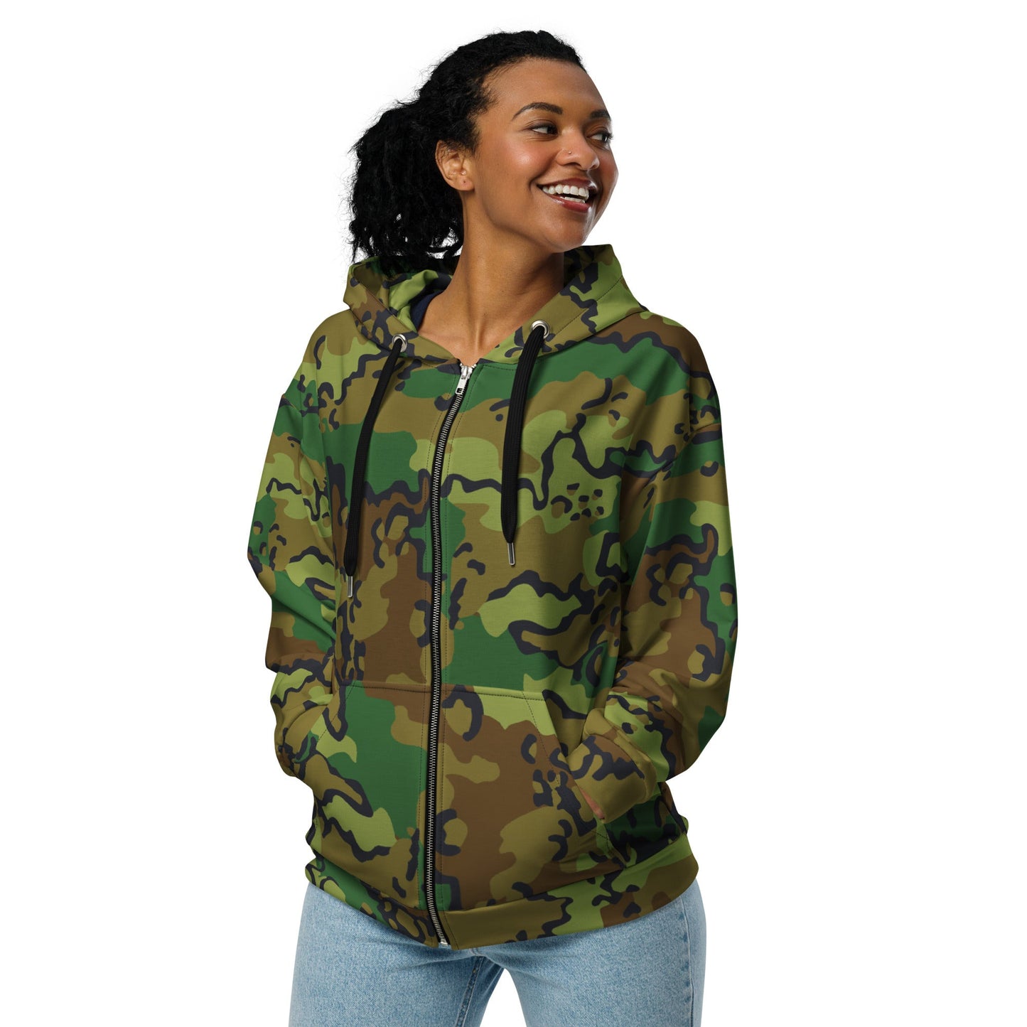 Alaska Chocolate Chip Woodland CAMO Unisex Zip Hoodie