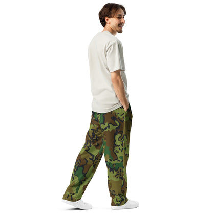 Alaska Chocolate Chip Woodland CAMO Wide-leg joggers - Joggers