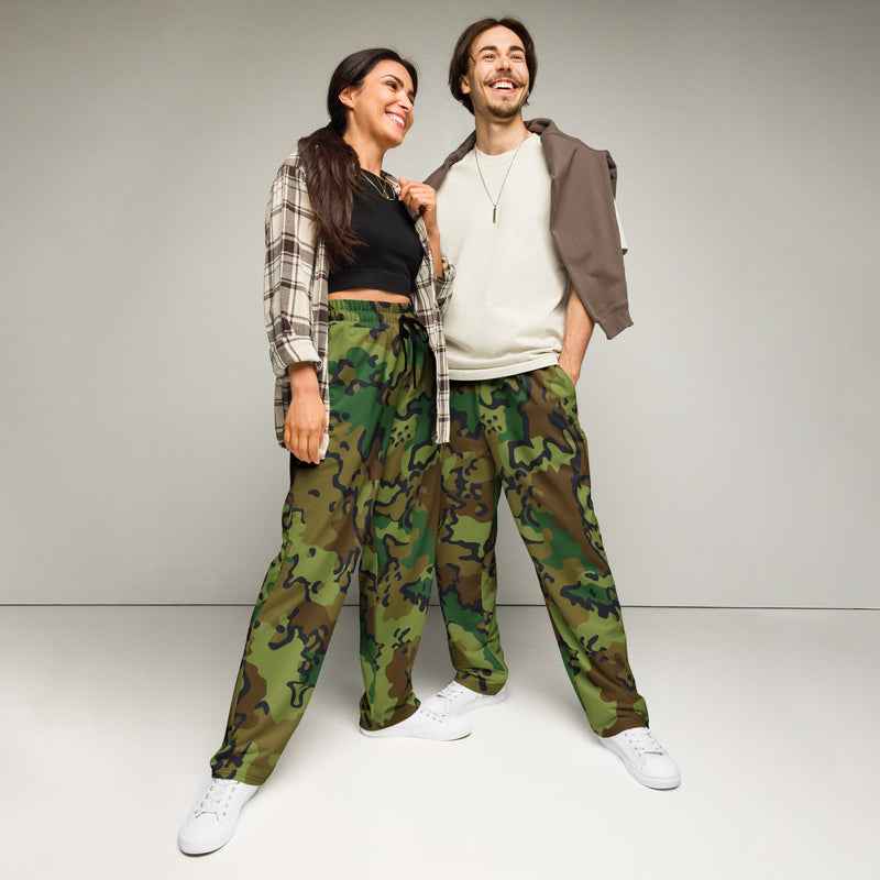 Alaska Chocolate Chip Woodland CAMO Unisex Wide-Leg Joggers - 2XS