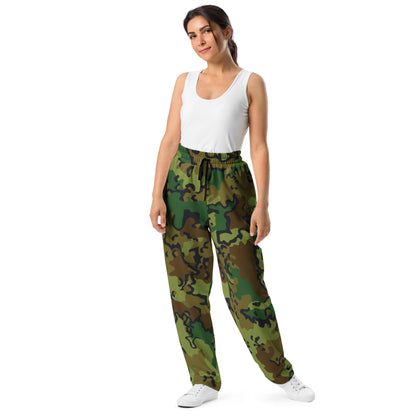Alaska Chocolate Chip Woodland CAMO Wide-leg joggers - Joggers