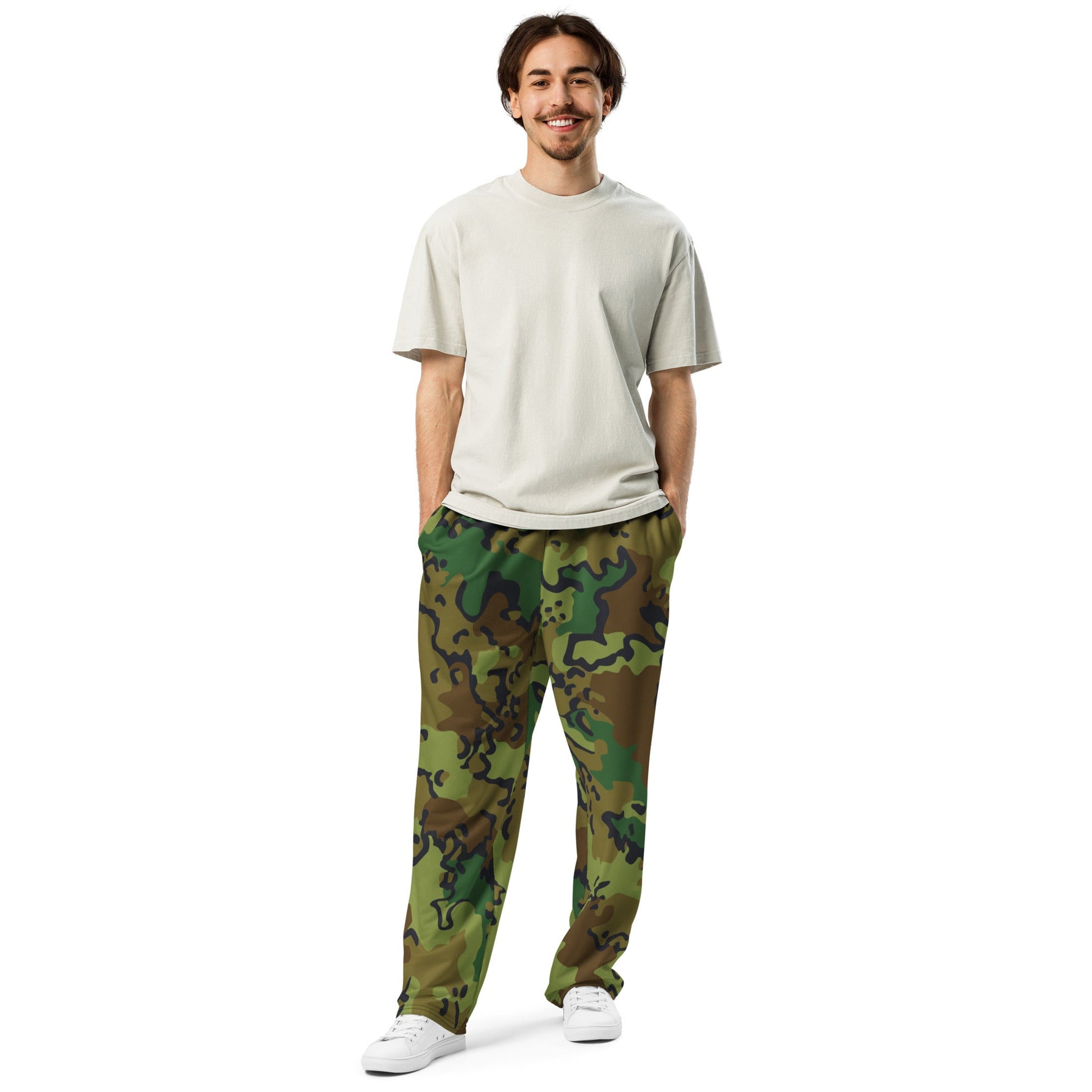 Alaska Chocolate Chip Woodland CAMO Wide-leg joggers - Joggers