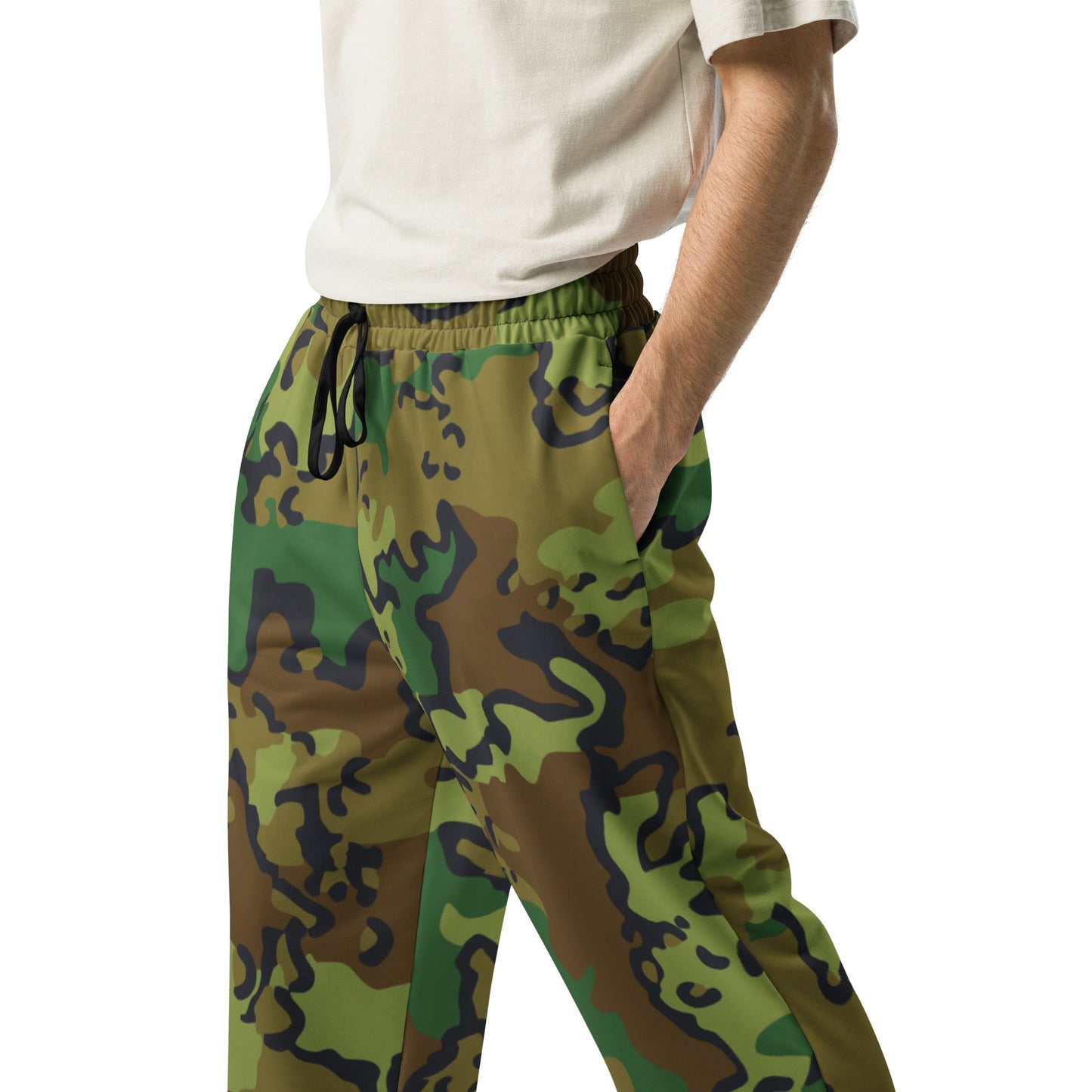 Alaska Chocolate Chip Woodland CAMO Wide-leg joggers - Joggers