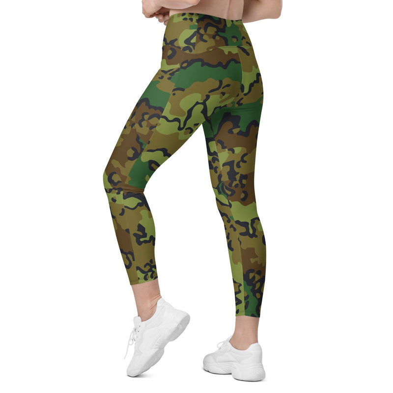 Alaska Chocolate Chip Woodland CAMO Womens Leggings with Pockets - Women
