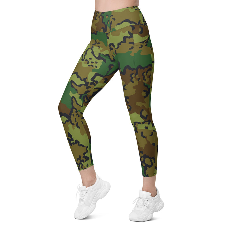 Alaska Chocolate Chip Woodland CAMO Womens Leggings with Pockets - Women