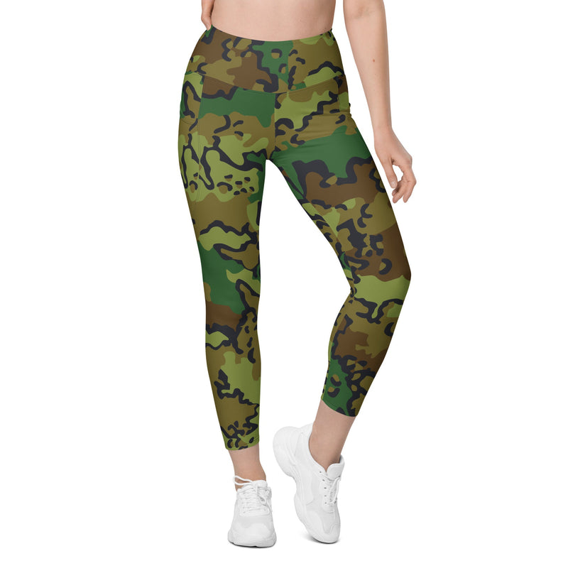 Alaska Chocolate Chip Woodland CAMO Womens Leggings with Pockets - Women