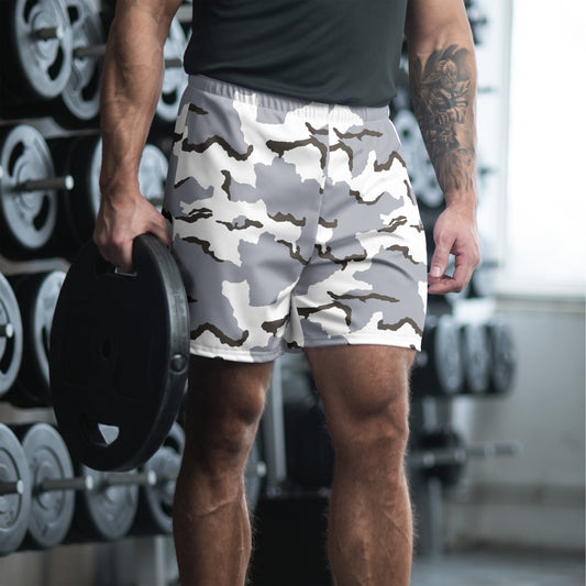 Alaska Tundra CAMO Unisex Athletic Long Shorts - XS