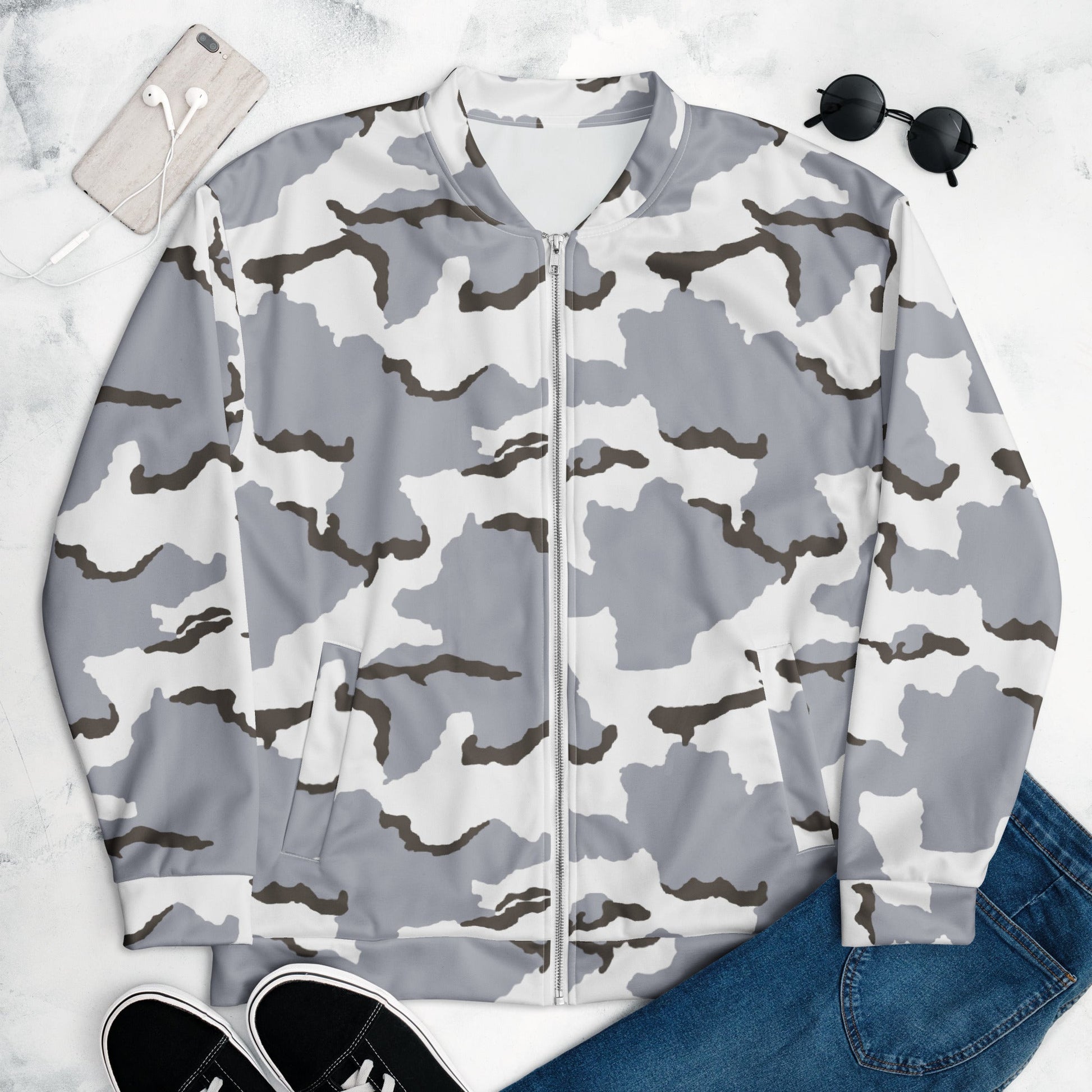 Alaska Tundra CAMO Unisex Bomber Jacket - Jackets