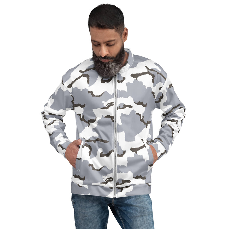 Alaska Tundra CAMO Unisex Bomber Jacket - XS