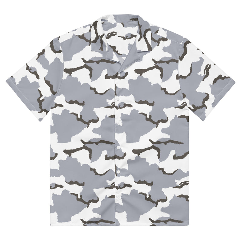 Alaska Tundra CAMO Unisex Short-Sleeve Button Shirt - 2XS - Button-Up