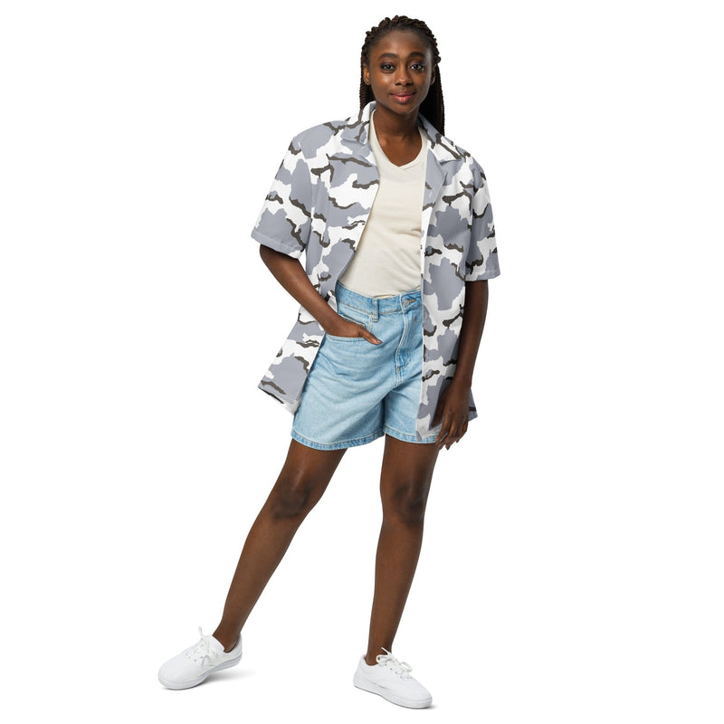 Alaska Tundra CAMO Unisex Short-Sleeve Button Shirt - Button-Up