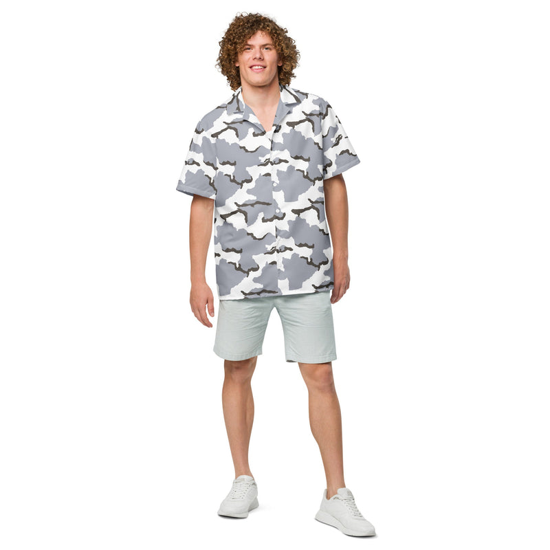 Alaska Tundra CAMO Unisex Short-Sleeve Button Shirt - Button-Up