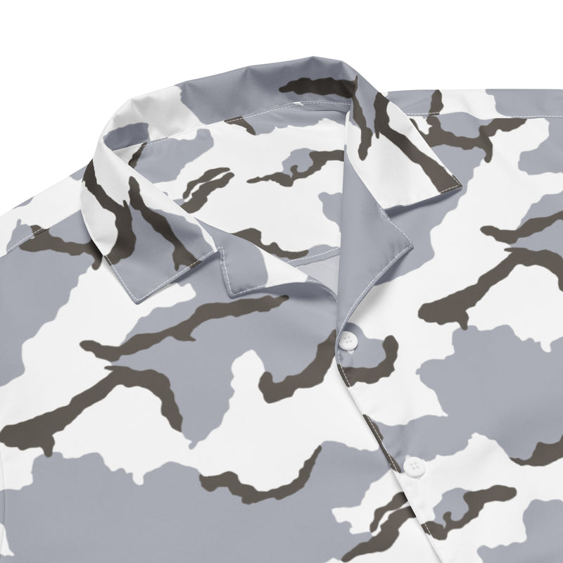 Alaska Tundra CAMO Unisex Short-Sleeve Button Shirt - Button-Up