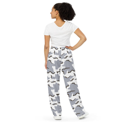 Alaska Tundra CAMO unisex wide-leg pants - Wide-leg Pants