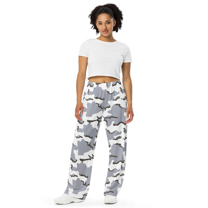 Alaska Tundra CAMO unisex wide-leg pants - Wide-leg Pants