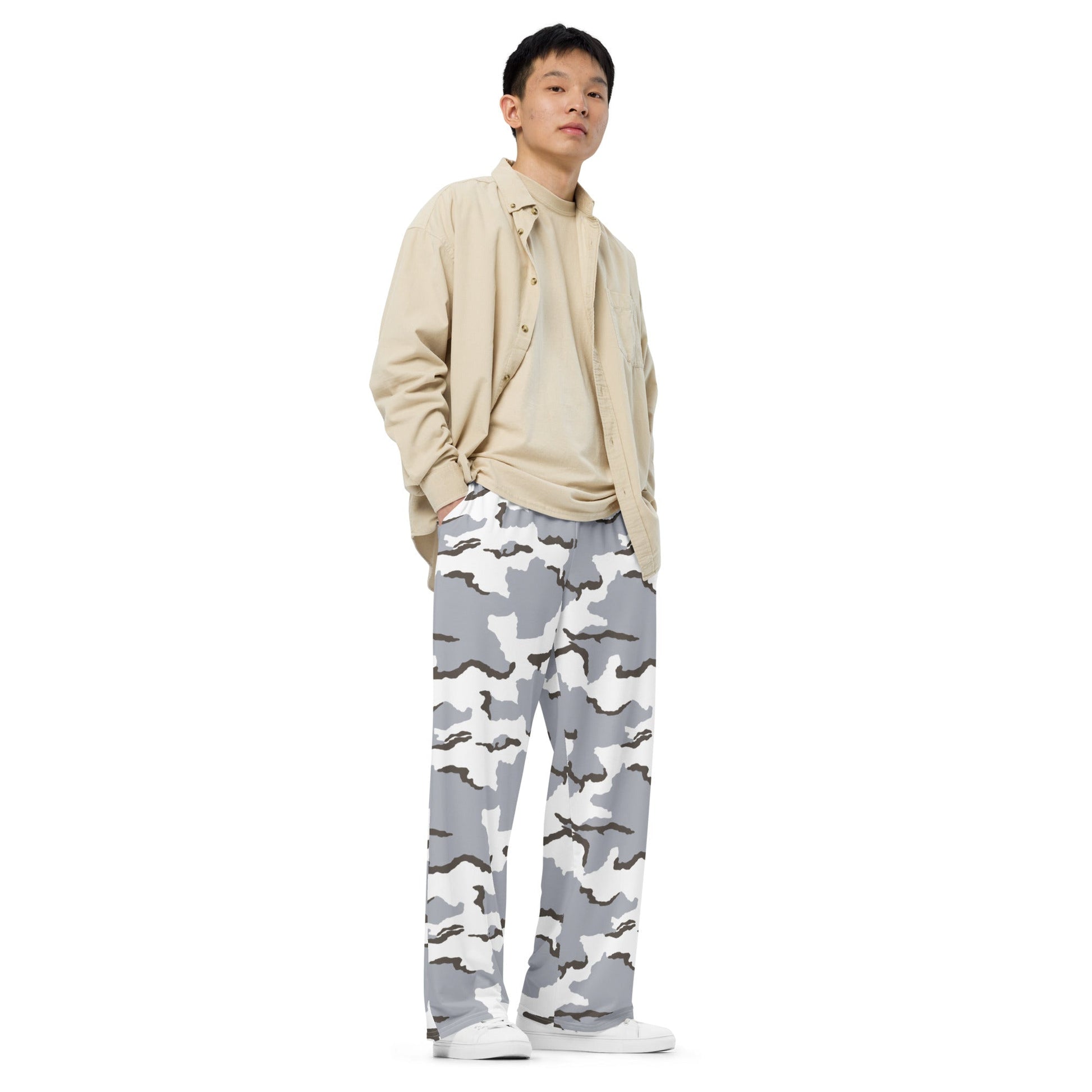 Alaska Tundra CAMO unisex wide-leg pants - Wide-leg Pants
