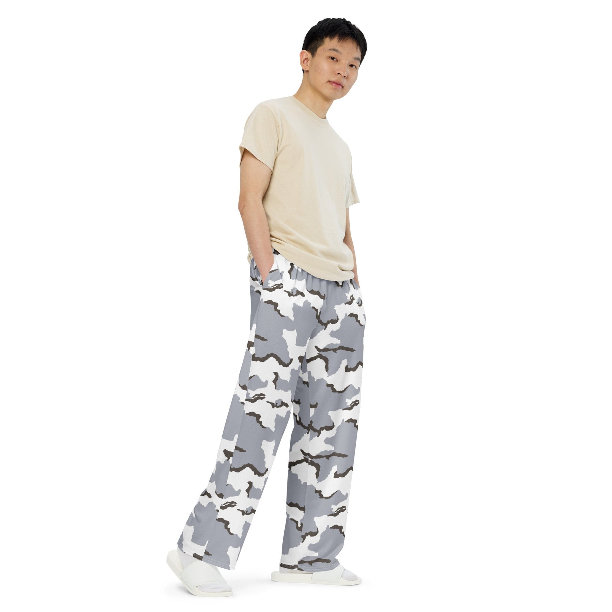 Alaska Tundra CAMO unisex wide-leg pants - Wide-leg Pants