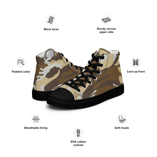 Aliens Movie Colonial Marines CAMO Mens high top canvas shoes - High Top Canvas Shoes