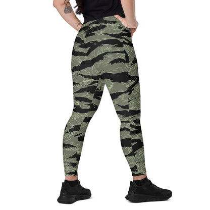 All-Terrain Tiger Stripe OPFOR Night CAMO Leggings with pockets - 2XS - Womens With Pockets