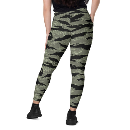 All-Terrain Tiger Stripe OPFOR Night CAMO Leggings with pockets - Womens With Pockets