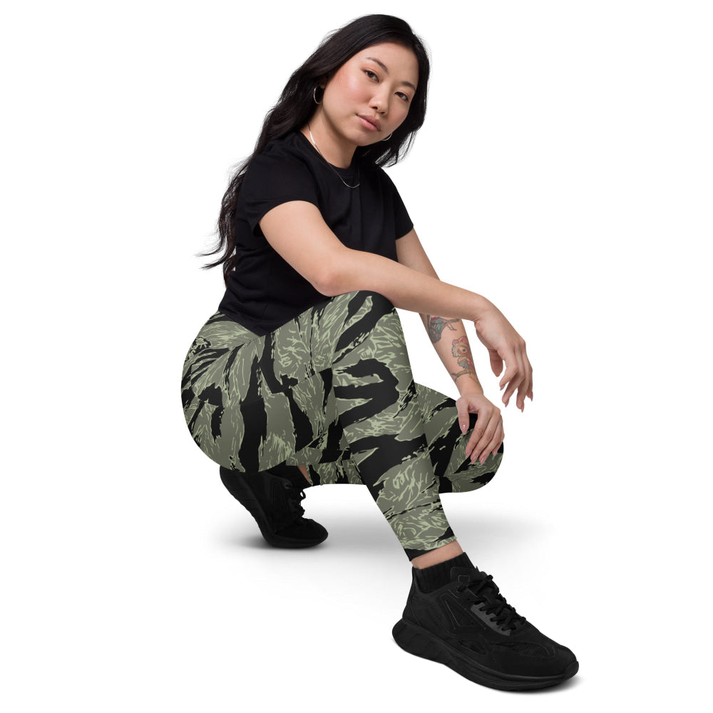 All-Terrain Tiger Stripe OPFOR Night CAMO Leggings with pockets - Womens With Pockets