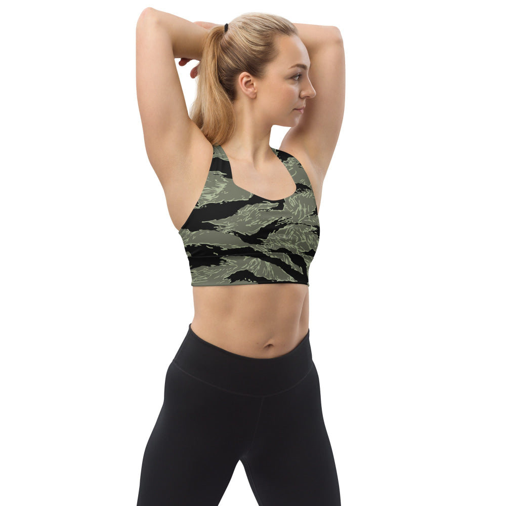 All-Terrain Tiger Stripe OPFOR Night CAMO Longline sports bra - XS - Womens Sports Bra