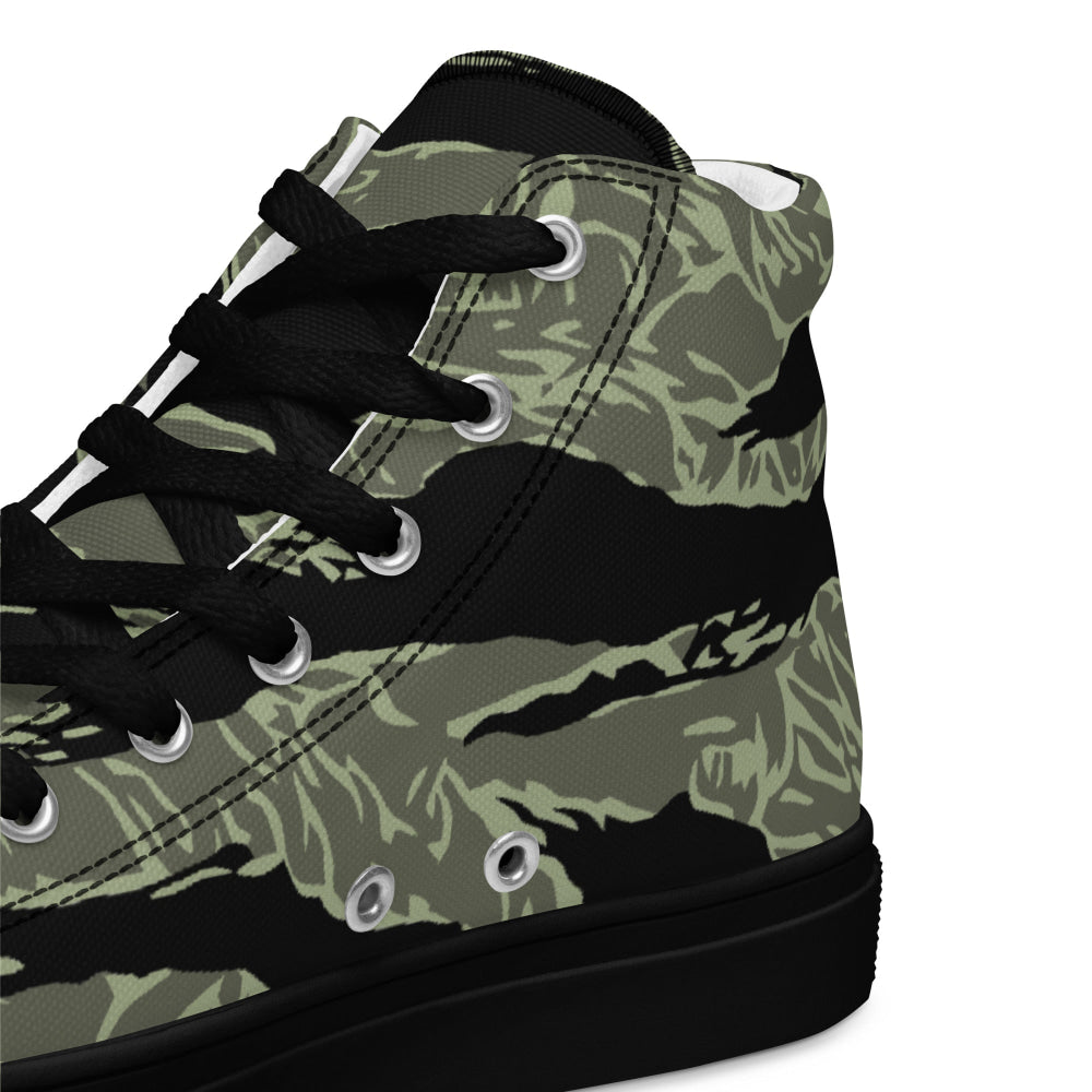 All-Terrain Tiger Stripe OPFOR Night CAMO Men’s high top canvas shoes - Mens High Top Canvas Shoes