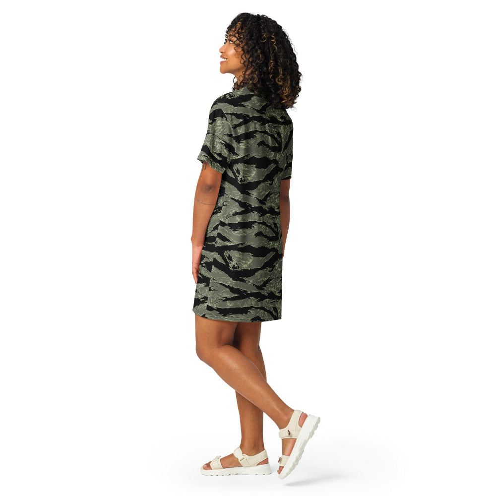 All-Terrain Tiger Stripe OPFOR Night CAMO T-shirt dress - Womens T-Shirt Dress