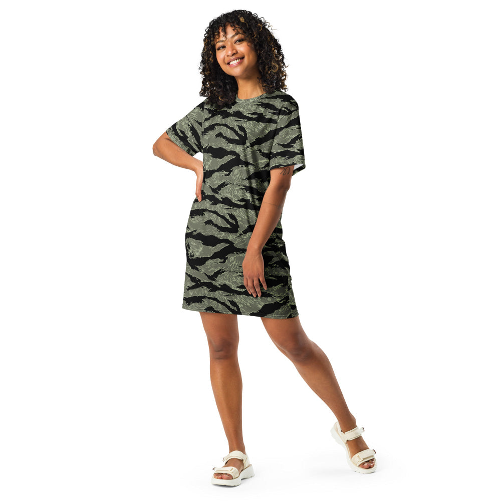 All-Terrain Tiger Stripe OPFOR Night CAMO T-shirt dress - Womens T-Shirt Dress