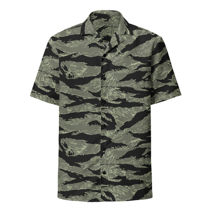 All-Terrain Tiger Stripe OPFOR Night CAMO Unisex button shirt - Button Shirt