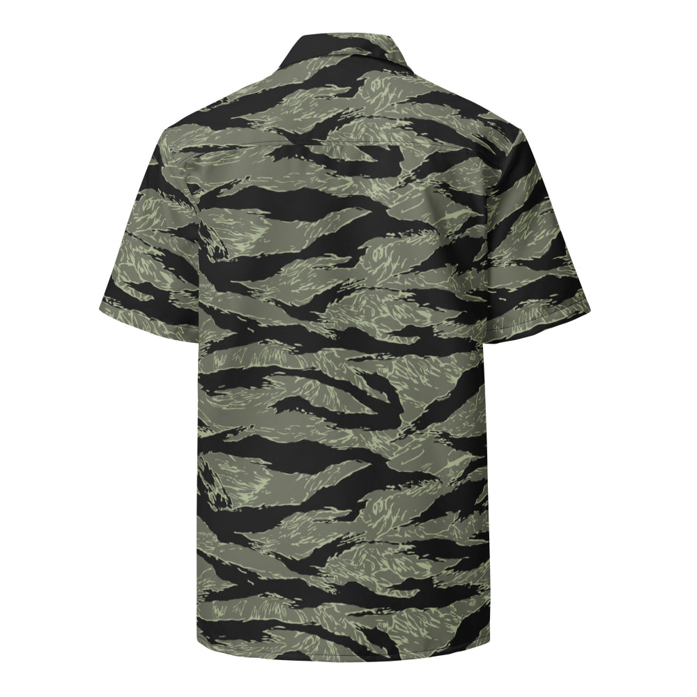 All-Terrain Tiger Stripe OPFOR Night CAMO Unisex button shirt - Button Shirt