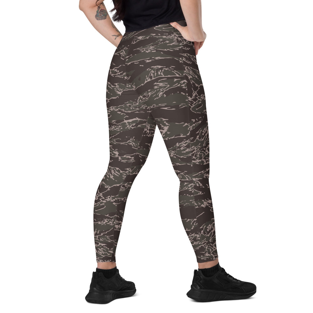 All-Terrain Tiger Stripe OPFOR Urban CAMO Leggings with pockets - 2XS - Womens With Pockets