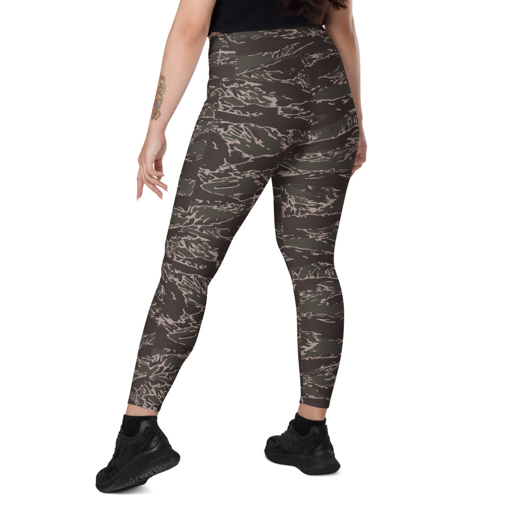 All-Terrain Tiger Stripe OPFOR Urban CAMO Leggings with pockets - Womens With Pockets