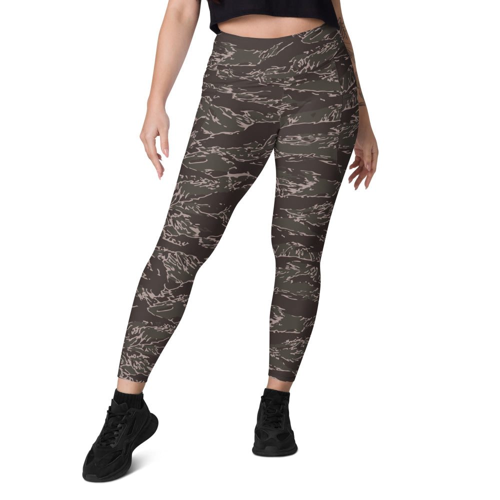 All-Terrain Tiger Stripe OPFOR Urban CAMO Leggings with pockets - Womens With Pockets