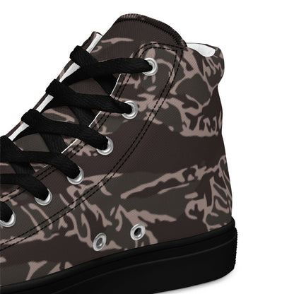 All-Terrain Tiger Stripe OPFOR Urban CAMO Men’s high top canvas shoes - Mens High Top Canvas Shoes