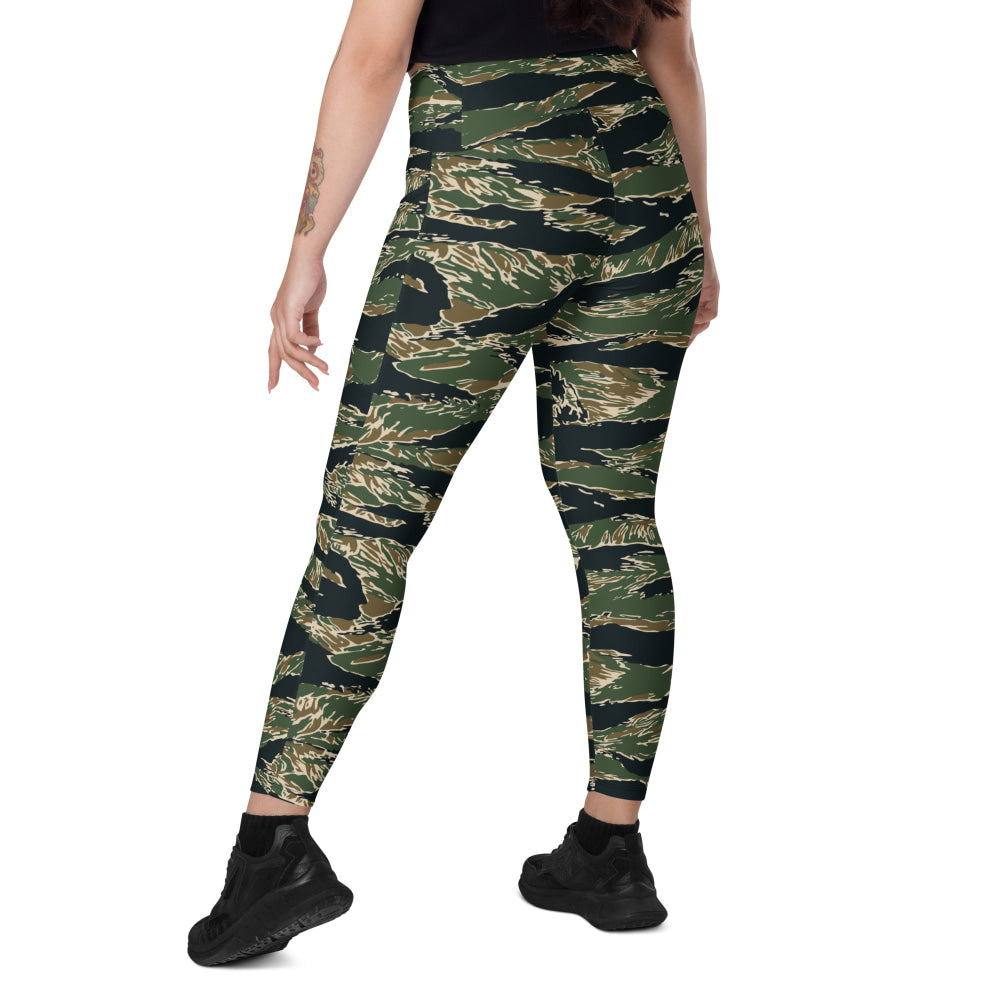 All-Terrain Tiger Stripe OPFOR Vietnam CAMO Leggings with pockets - Womens With Pockets