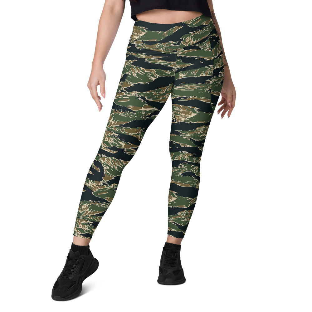 All-Terrain Tiger Stripe OPFOR Vietnam CAMO Leggings with pockets - Womens With Pockets