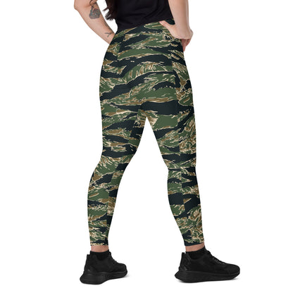 All-Terrain Tiger Stripe OPFOR Vietnam CAMO Leggings with pockets - 2XS - Womens With Pockets