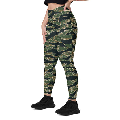 All-Terrain Tiger Stripe OPFOR Vietnam CAMO Leggings with pockets - Womens With Pockets