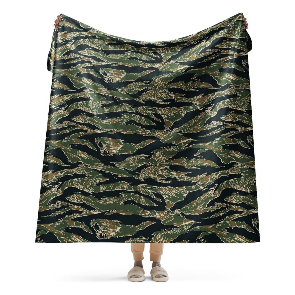 All - Terrain Tiger Stripe OPFOR Vietnam CAMO Sherpa blanket - 60″×80″