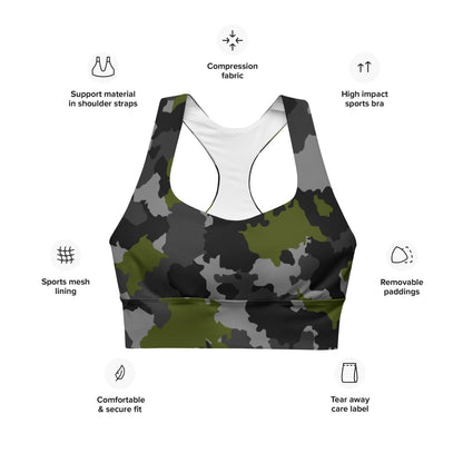 Alpha Jungle CAMO Longline sports bra - Womens Sports Bra