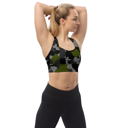 Alpha Jungle CAMO Longline sports bra - XS - Womens Sports Bra