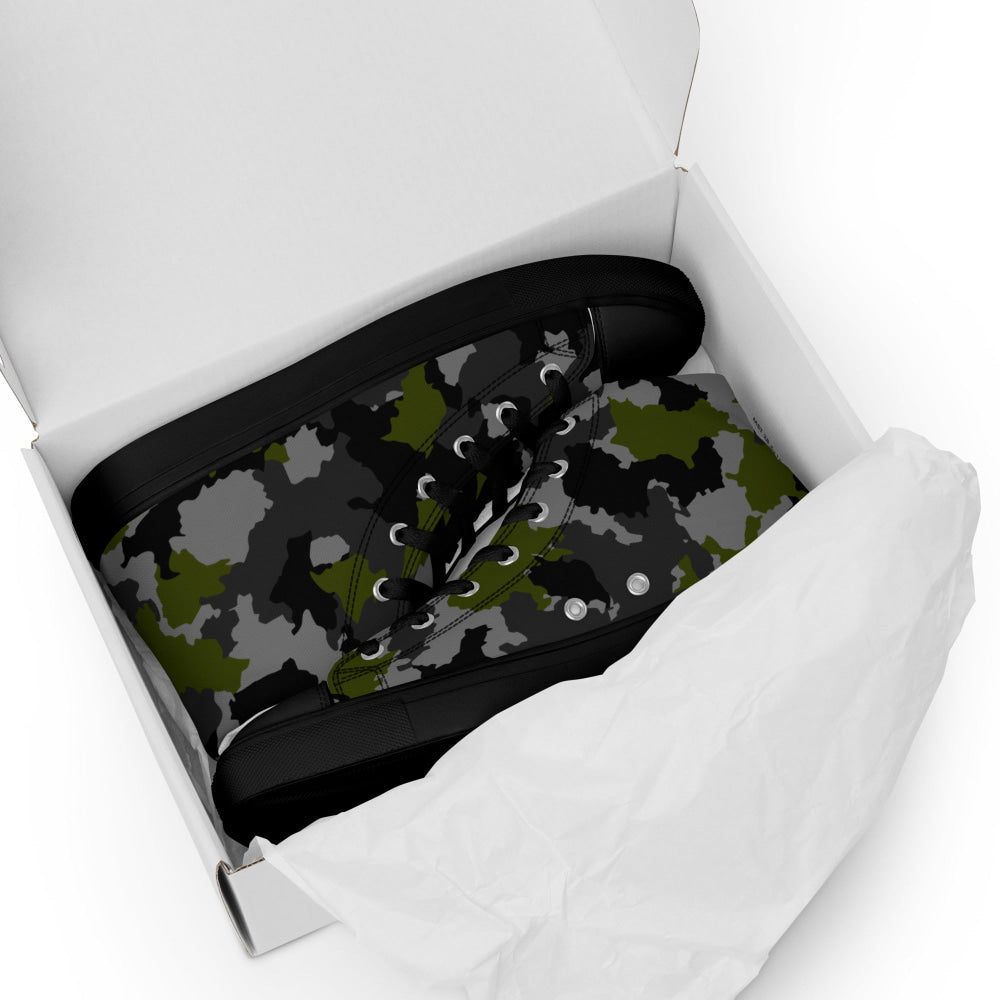 Alpha Jungle CAMO Men’s high top canvas shoes - Mens High Top Canvas Shoes