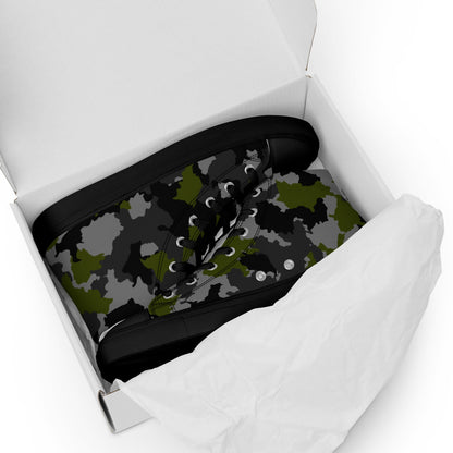 Alpha Jungle CAMO Men’s high top canvas shoes - Mens High Top Canvas Shoes