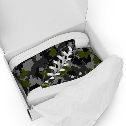 Alpha Jungle CAMO Men’s high top canvas shoes - Mens High Top Canvas Shoes